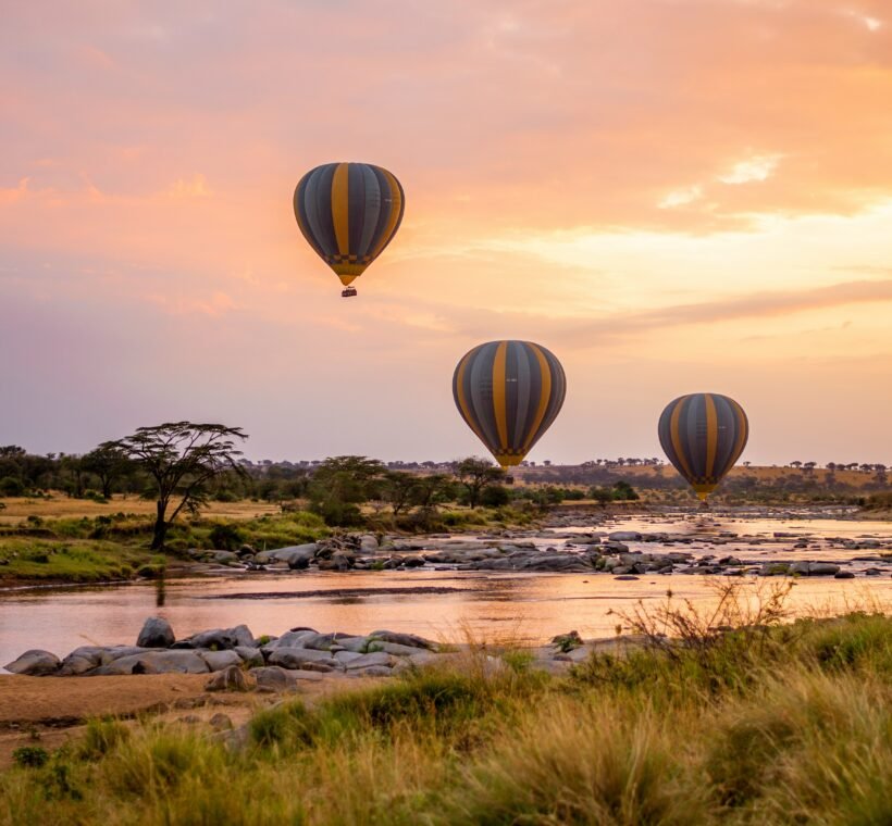 Hot Air Balloon Over the Serengeti